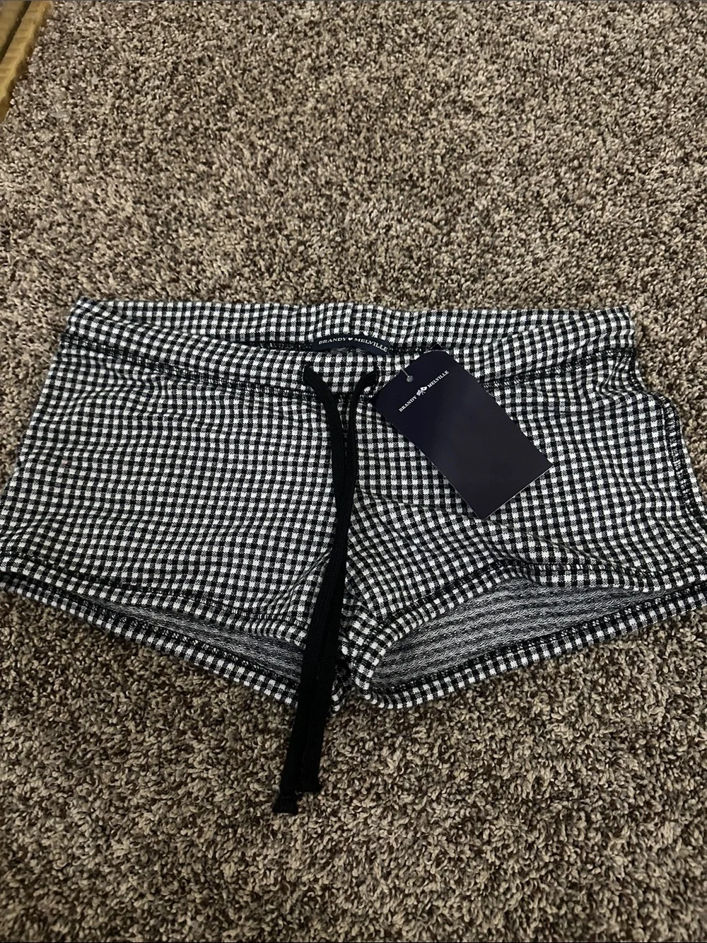 Brandy Melville Black & White Gingham shorts